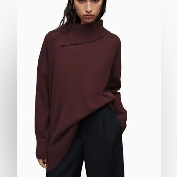 NWT All Saints Brown Whitby Cashmere Jumper - Picture 5 of 12